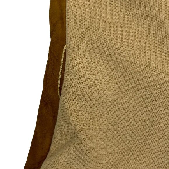 Vintage 60s Cowgirl Western Leather Blend Jacket Cowboy Brown Womens S Small - Picture 7 of 12